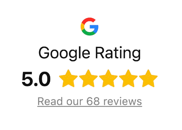 Google Rating 5.0 — Read our 68 reviews